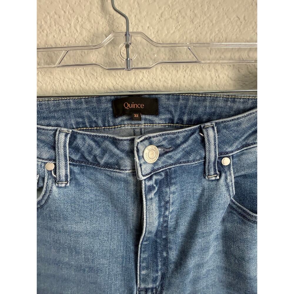 Quince Women Jeans Bella Stretch Wide Leg Seaside Blue 32/32 - Picture 3 of 10